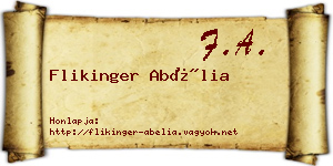 Flikinger Abélia névjegykártya